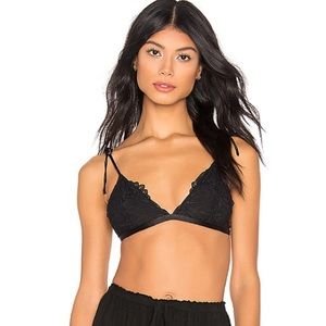 Free People Mila Bralette - Black